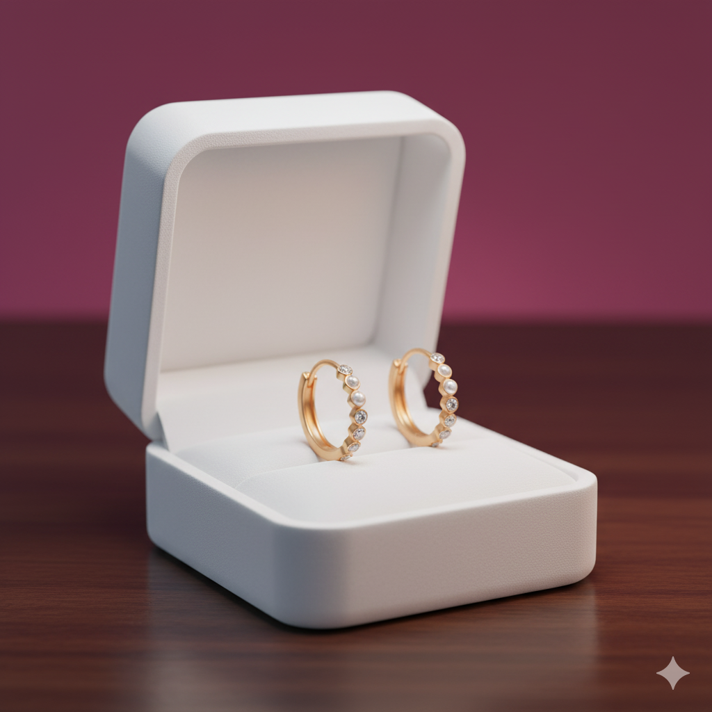 22K Gold Hoop Earrings