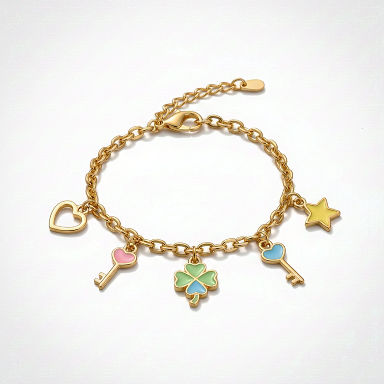 Gold-Plated Charm Bracelet